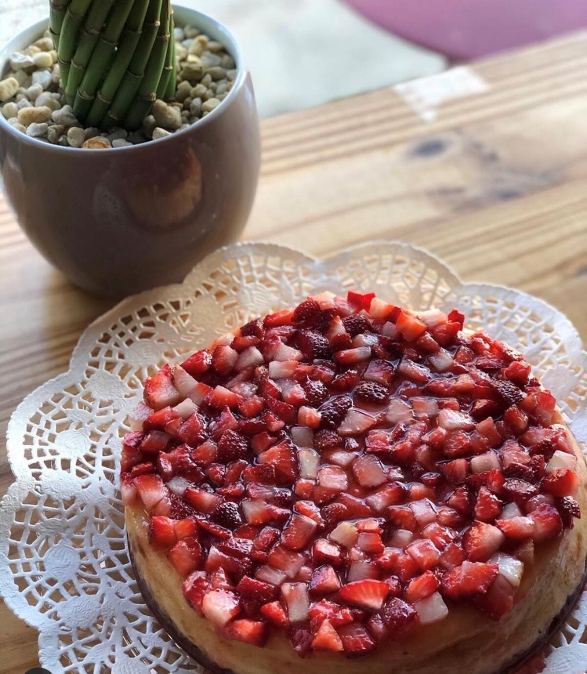 A strawberry tart at newly opened Monti's Munchies in Hillcrest.