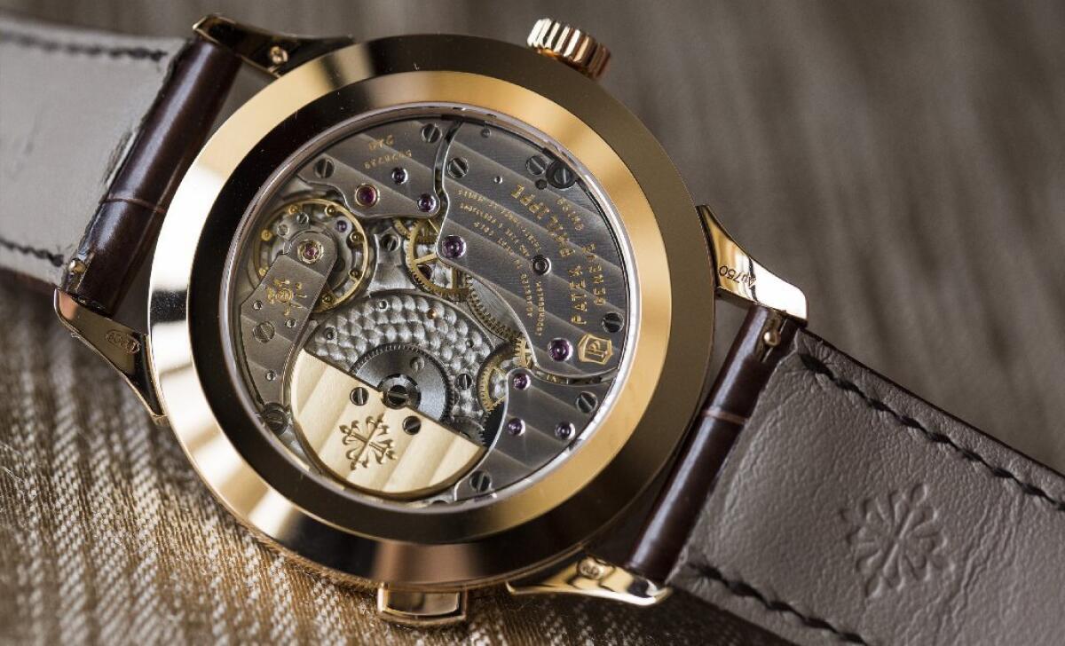 The World Time Ref. 5230 comes in 18-karat rose gold and 18-karat white gold. Here's a look at the backside of the watch.