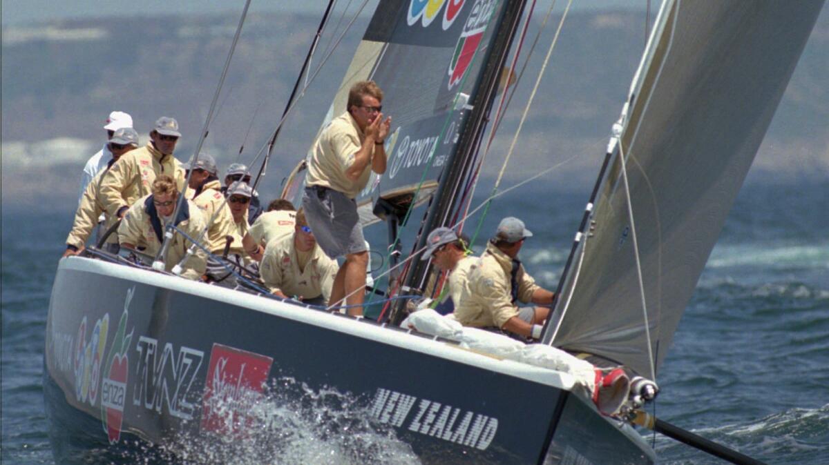 New Zealand's Black Magic competes in the America's Cup in 1995.