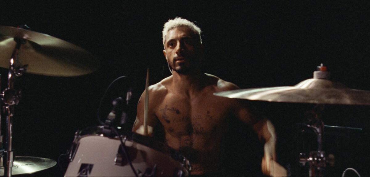 This image released by Amazon Studios shows Riz Ahmed in a scene from "Sound of Metal." (Amazon Studios via AP)