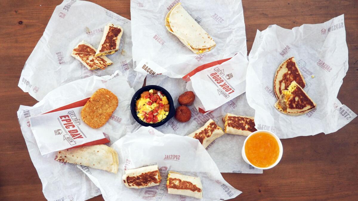 All 10 items on the Taco Bell $1 breakfast menu.