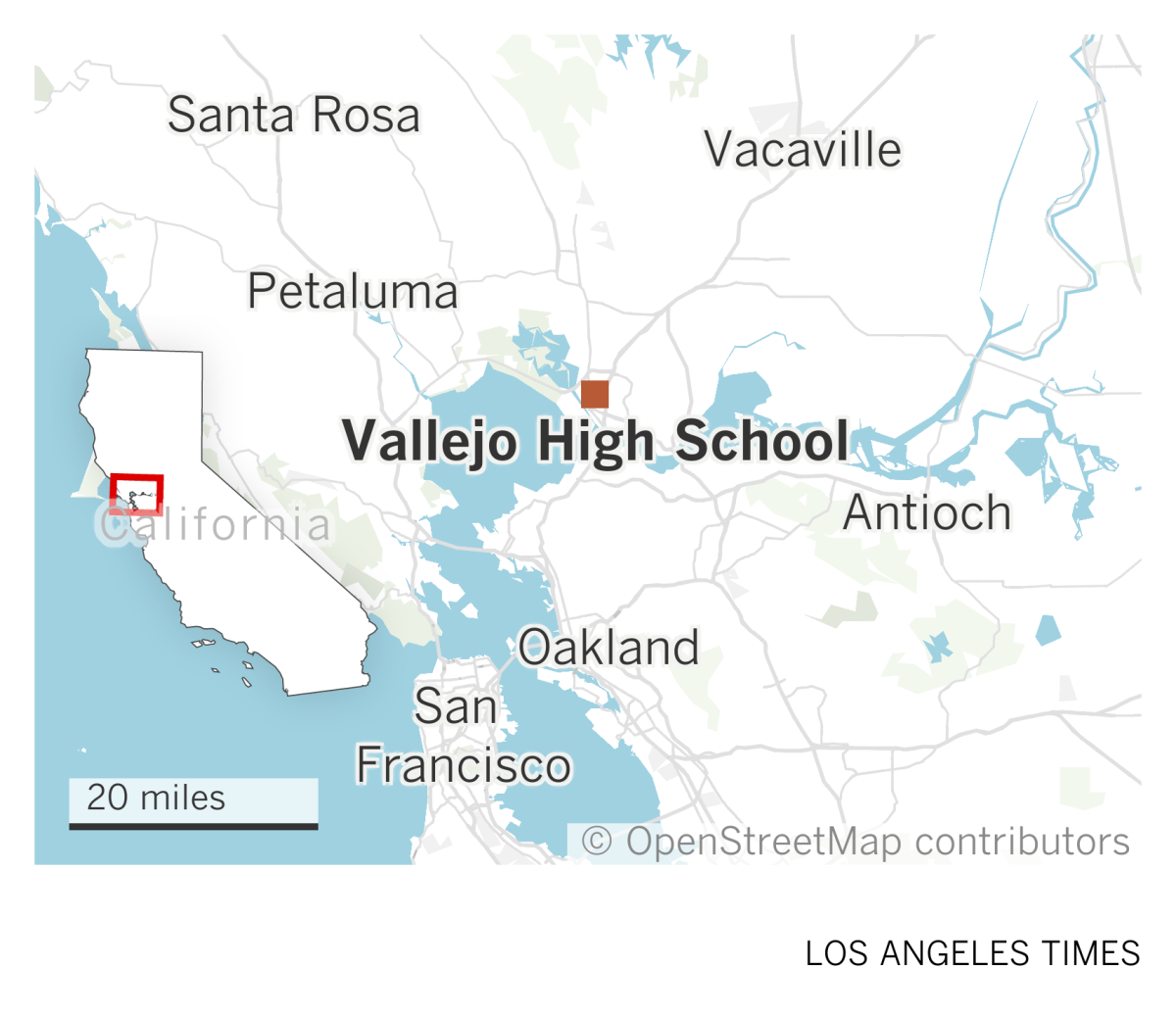 Vallejo High School staffer shot while breaking up oncampus fight