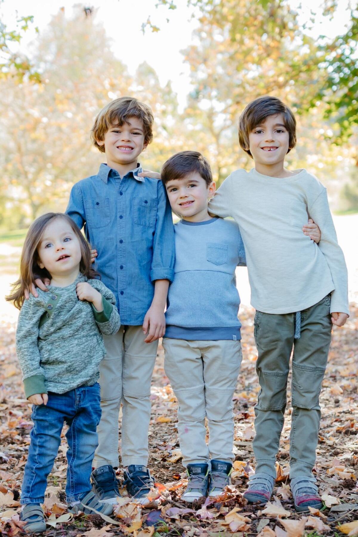 The Witt boys (l-r) Tristan, Caden, Traelock, Colton