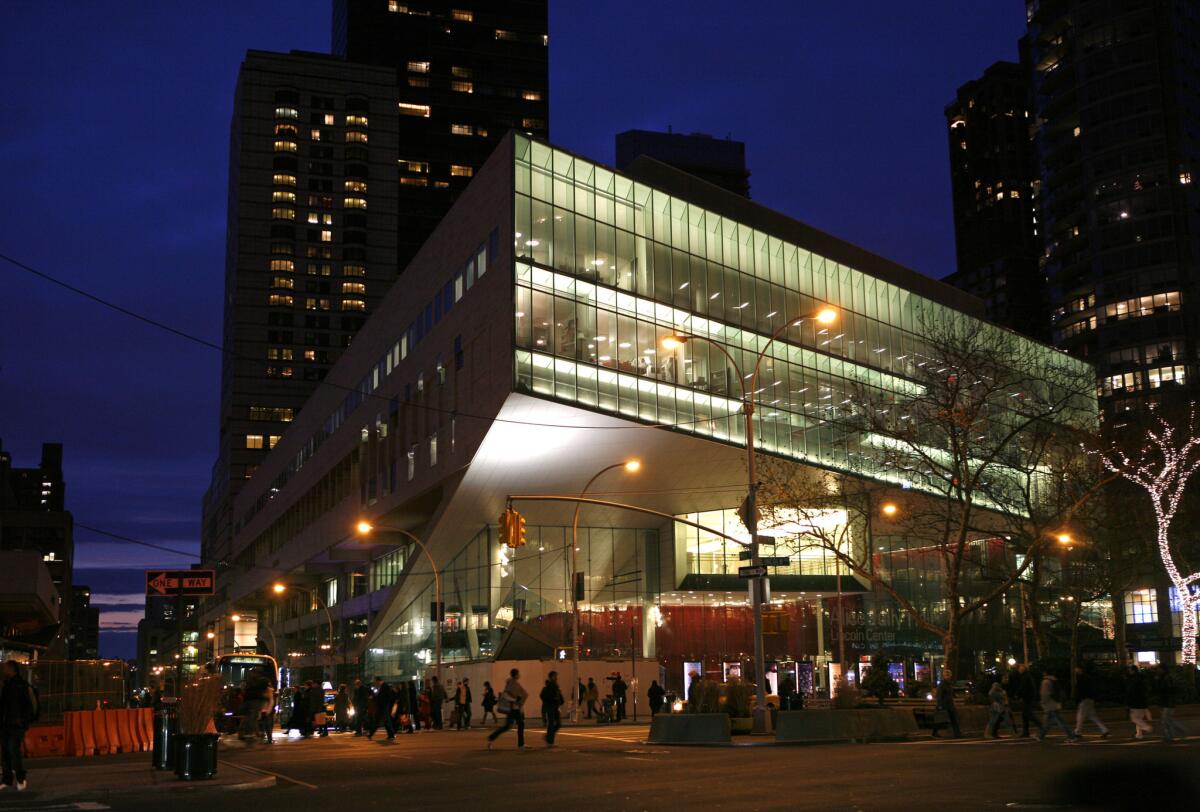 A view of New York's Lincoln Center, home to the Juilliard School, on Dec. 15, 2009.