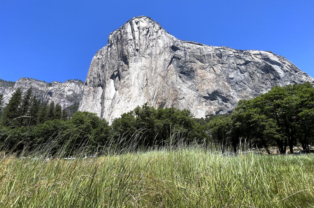 A view of El Capitan inside Yosemite National Park.