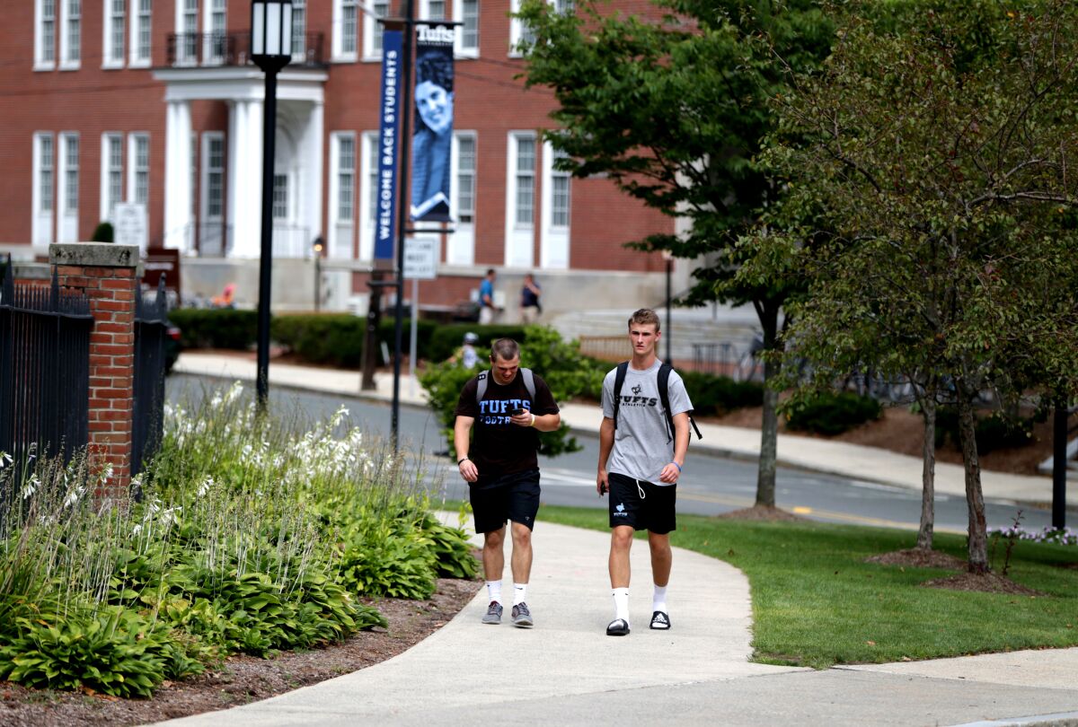 The Tufts University campus in Medford, Mass.