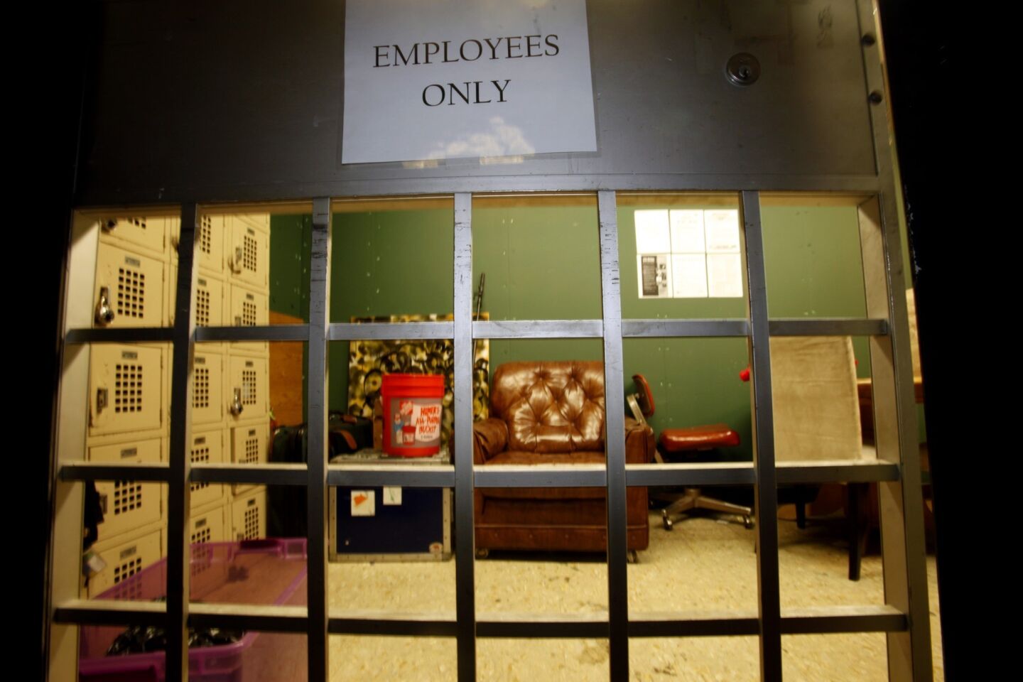 The breakroom for employees can be found in an old bank vault on the first floor.