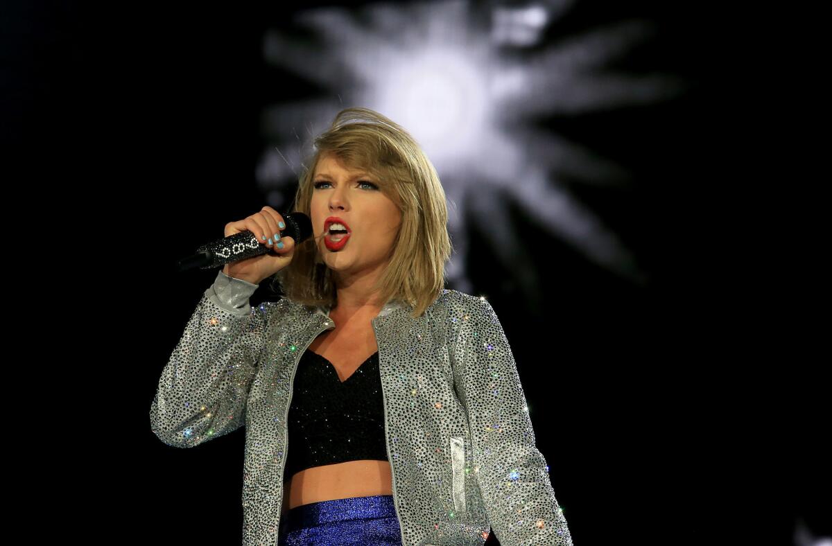 Taylor Swift performs Friday night at Rock in Rio USA in Las Vegas.