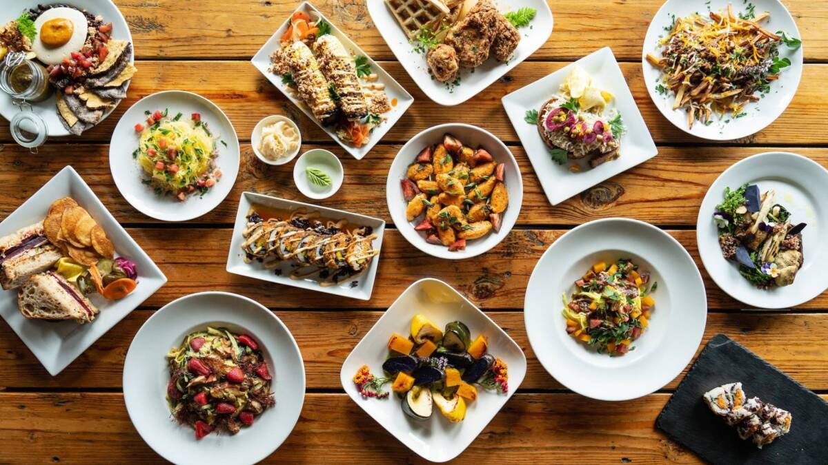 A selection of dishes from The Plot, a vegan, zero waste-ethos restaurant opening in January in Oceanside.