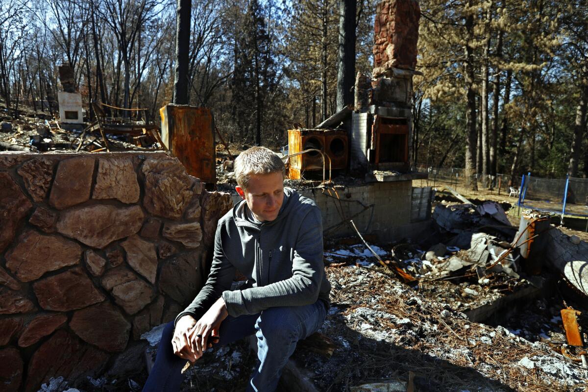 Charles Brooks lost his home in the Camp fire. He plans to rebuild as soon as possible.