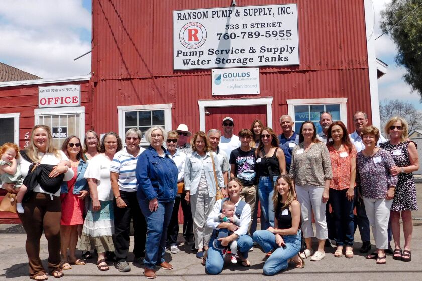 About 25 descendants of Ransom brothers Robert, Stanley, Eugene "Pete" and Reuben gathered in Ramona for a photo .