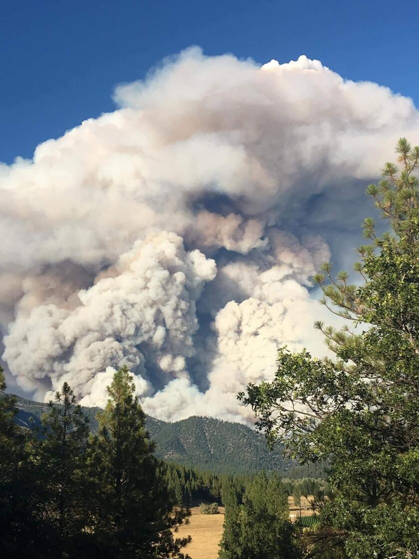 The Walker fire, as seen from Reno on Sept. 7