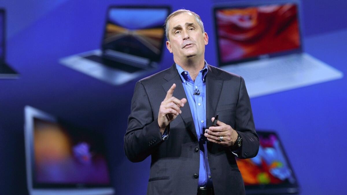 Intel Corp. CEO Brian Krzanich speaks at the 2015 International Consumer Electronics Show in Las Vegas.