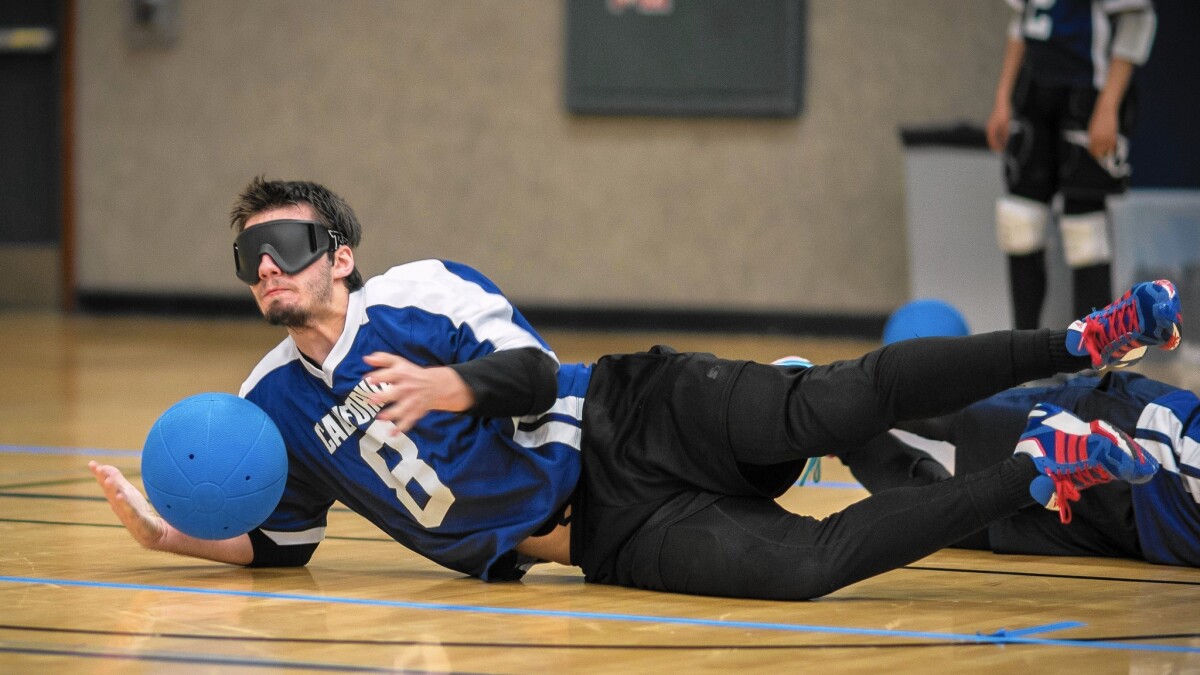 Goalball A Sport Invented For Blind Wwii Vets Catches On At Cal Los Angeles Times