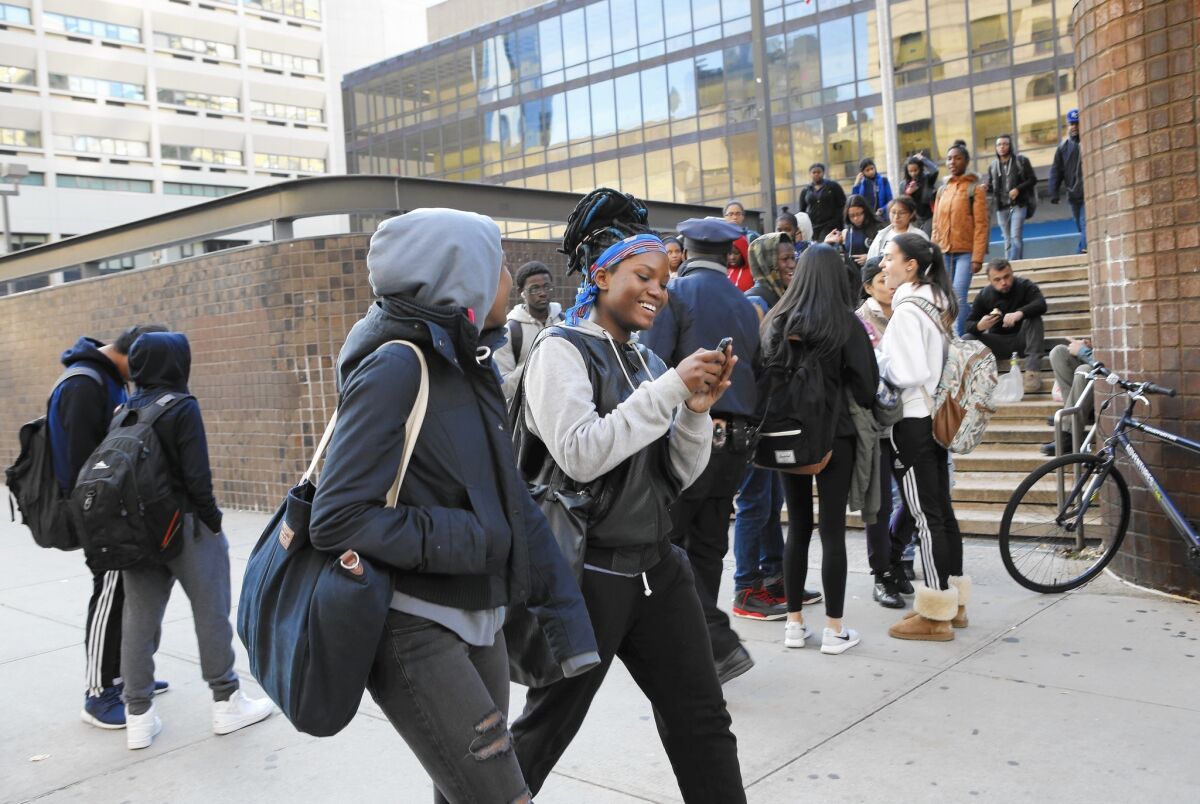 Martin Luther King Jr. High School is one of 88 New York City schools requiring students to pass through metal detectors. It's also the scene of the last shooting at a city school, in 2002, according to the NYPD.