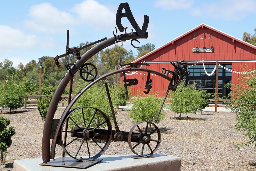 Artist Jon Seeman's sculpture, "Onward" is on display at Aliso Viejo Ranch.