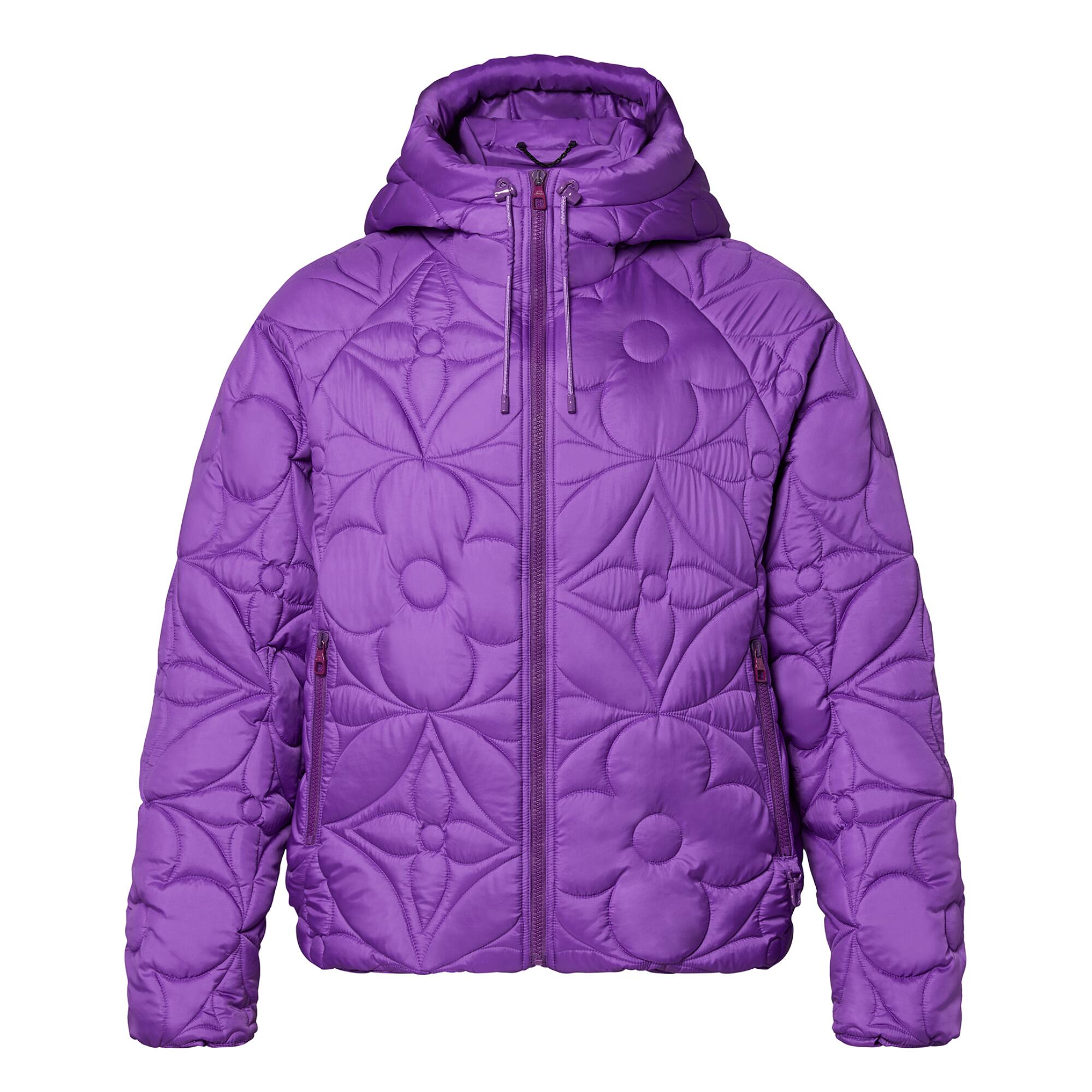 Louis Vuitton Ice Blue Flower Monogram Puffer Jacket