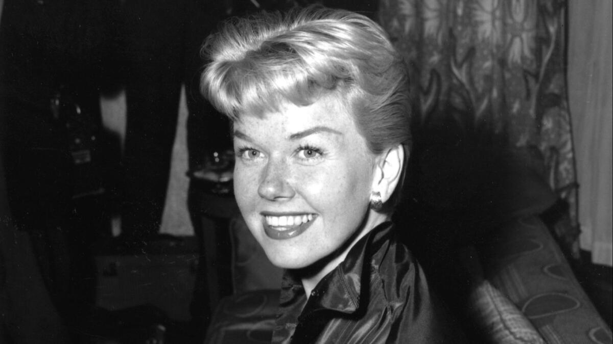 Doris Day in London in April 1955.