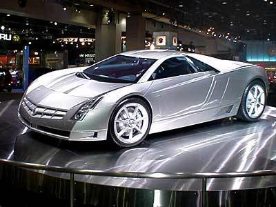 The Cadillac Cien, from the Spanish word for 100 and named to mark the company's 100th anniversary, is chiseled along the lines of a stealth bomber. The model has been prominently positioned as the design theme statement for General Motors' luxury division.