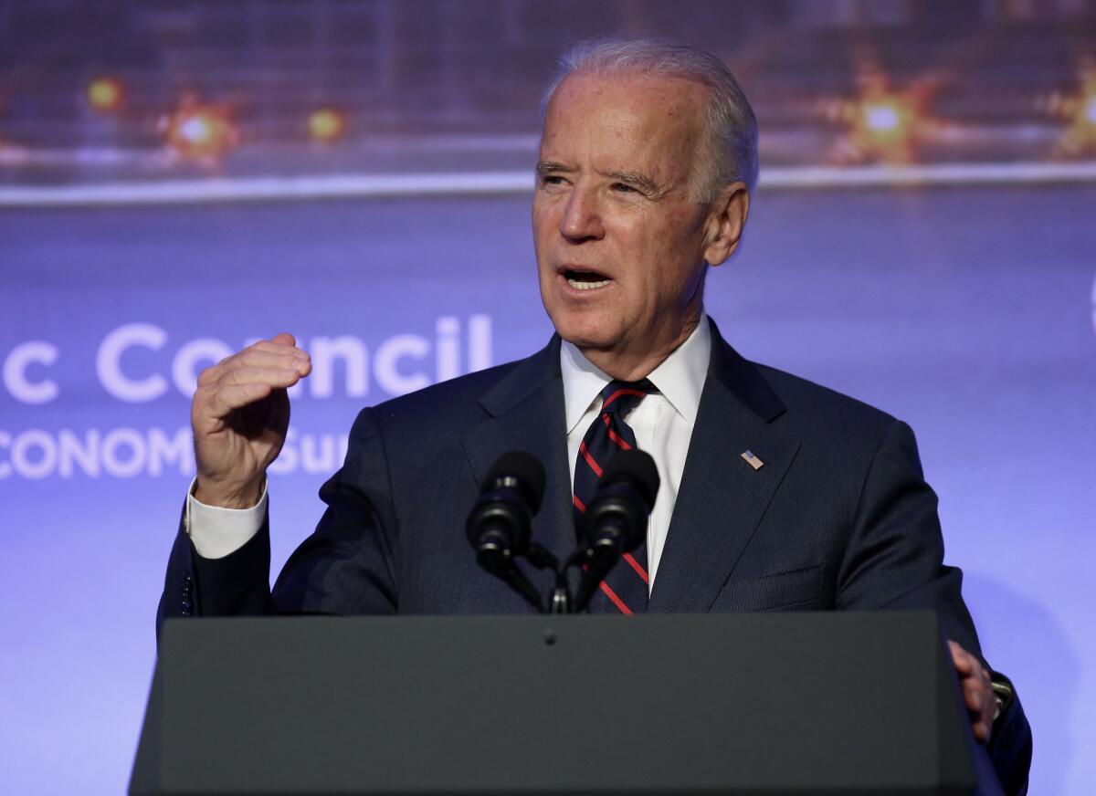 Gunshots were fired from a vehicle near Vice President Joe Biden's Delaware home Saturday night, the Secret Service said. Above, Biden speaking at an event in Istanbul in November.