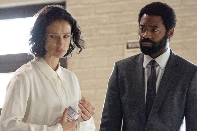 For Live -- ABC TV Series, FOR LIFE - “354” – After an urgent call from Bellmore concerning the growing COVID-19 pandemic, Aaron enlists Safiya’s help and heads back to the prison to investigate. Meanwhile Marie faces a choice: Expose her family to the virus or go all-in at the hospital on ABC’s “For Life,” WEDNESDAY, JAN. 27 (10:00-11:00 p.m. EST), on ABC. (ABC/Giovanni Rufino) INDIRA VARMA, NICHOLAS PINNOCK Indira Varma and Nicholas Pinnock in "For Life" on ABC.