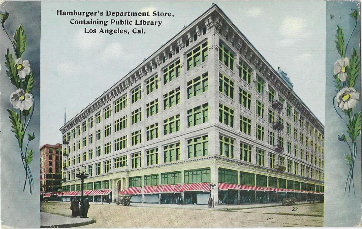 Exterior of Hambuger's department store, downtown Los Angeles