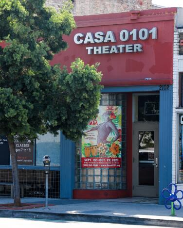 Los Angeles, CA - October 16: Casa 0101 is seen in Boyle Heights on Monday, Oct. 16, 2023 in Los Angeles, CA. (Dania Maxwell / Los Angeles Times)