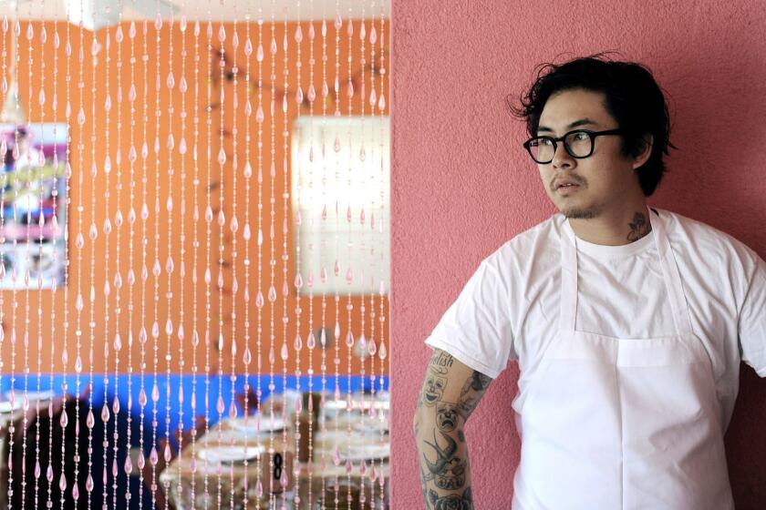 LOS ANGELES, CA- September 7, 2016: Night + Market Song, Los Angeles, owner and chef Kris Yenbamroong on Wednesday, September 7, 2016. (Mariah Tauger / For the Times) "Night + Market in Venice is getting closer to an opening date nearly a year and a half after it was supposed to open."
