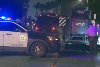 March 11 scene from standoff involving a man who allegedly fired shots at Los Angeles County sheriff's deputies in Valinda. (KTLA)
