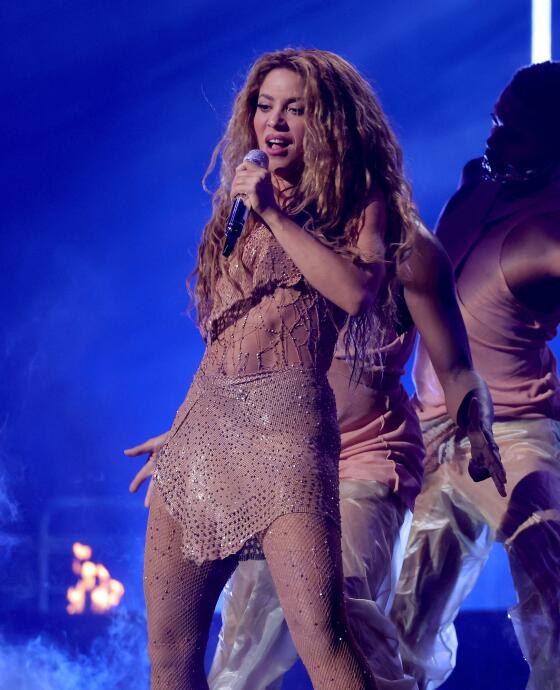 Shakira performs onstage during the 2023 MTV Video Music Awards