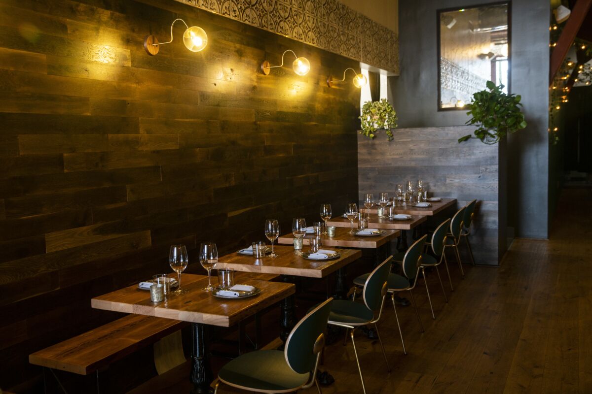 A view of the dining area of Otoño in Highland Park.