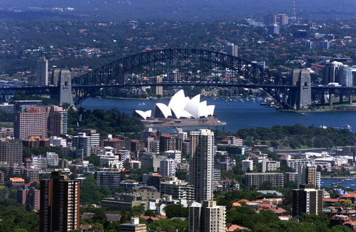 An aerial view of Sydney, Australia