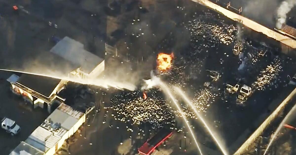 Lancaster vehicle catches fire and explodes, sending propane tanks flying Lancaster vehicle catches fire and explodes, sending propane tanks flying