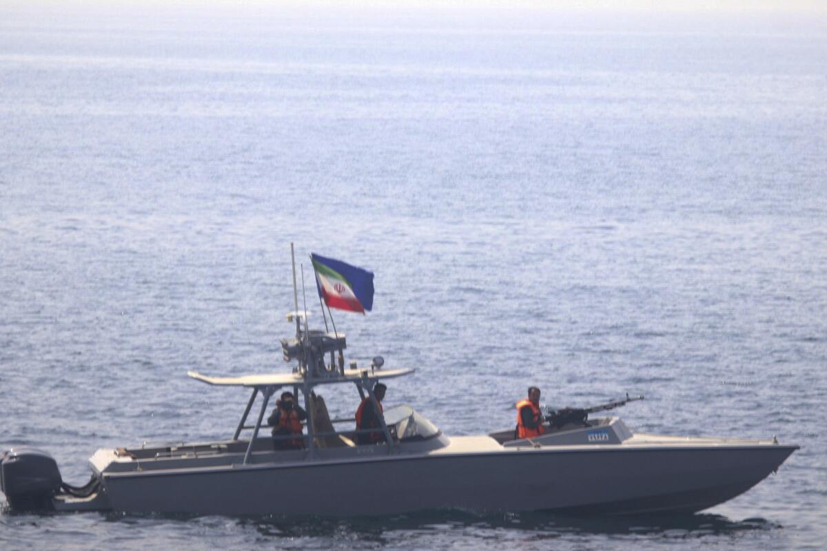 An Islamic Revolutionary Guard speedboat