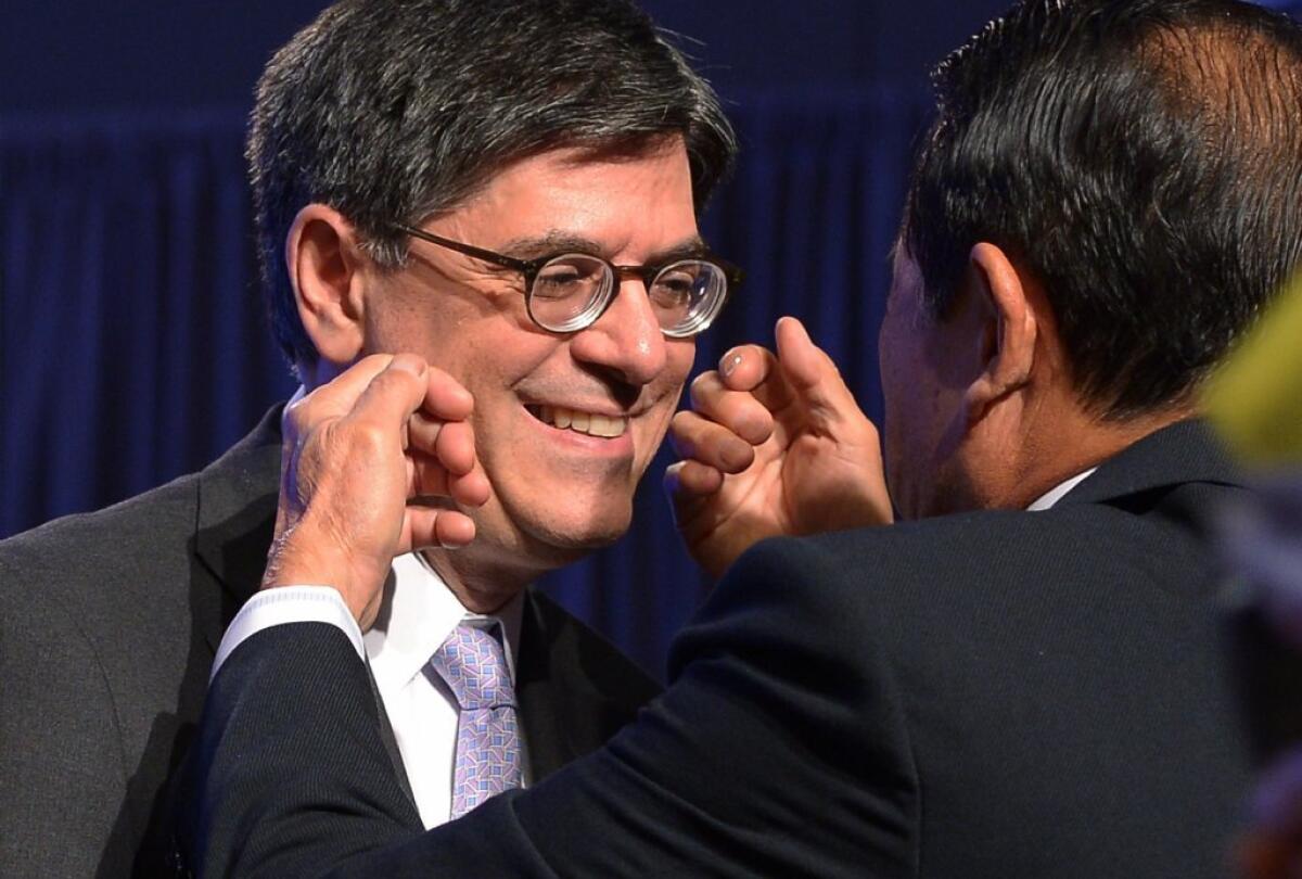 Treasury Secretary Jacob J. Lew at the recent G-20 summit. Nothing to smile about today.
