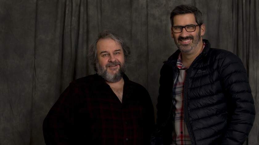 Peter Jackson, left, and Christian Rivers, who collaborated on the new epic film "Mortal Engines."