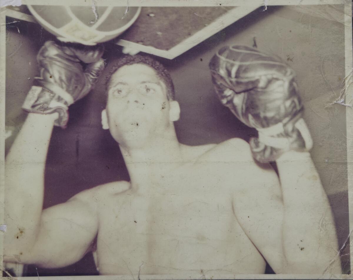 A photo of John Phillips during his boxing days in the 1960s in Houston, Texas.  