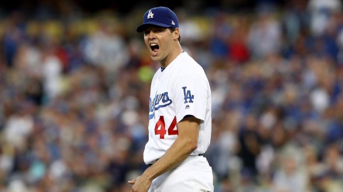 Rich Hill had a 1.83 earned-run average in six starts with the Dodgers last season.