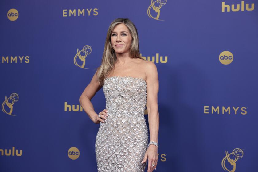 Jennifer Aniston arriving at the 76th Primetime Emmy Awards at the Peacock Theater on Sunday, September 15, 2024.