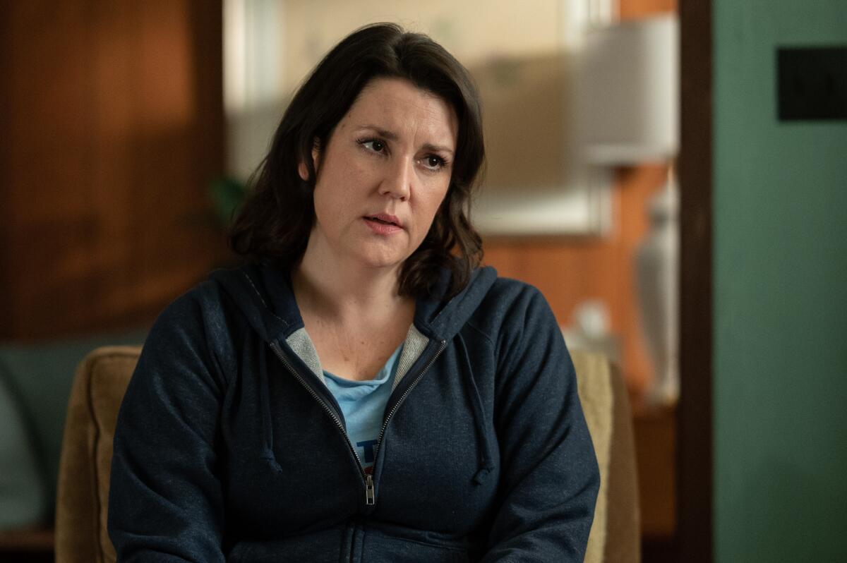 Melanie Lynskey in character.