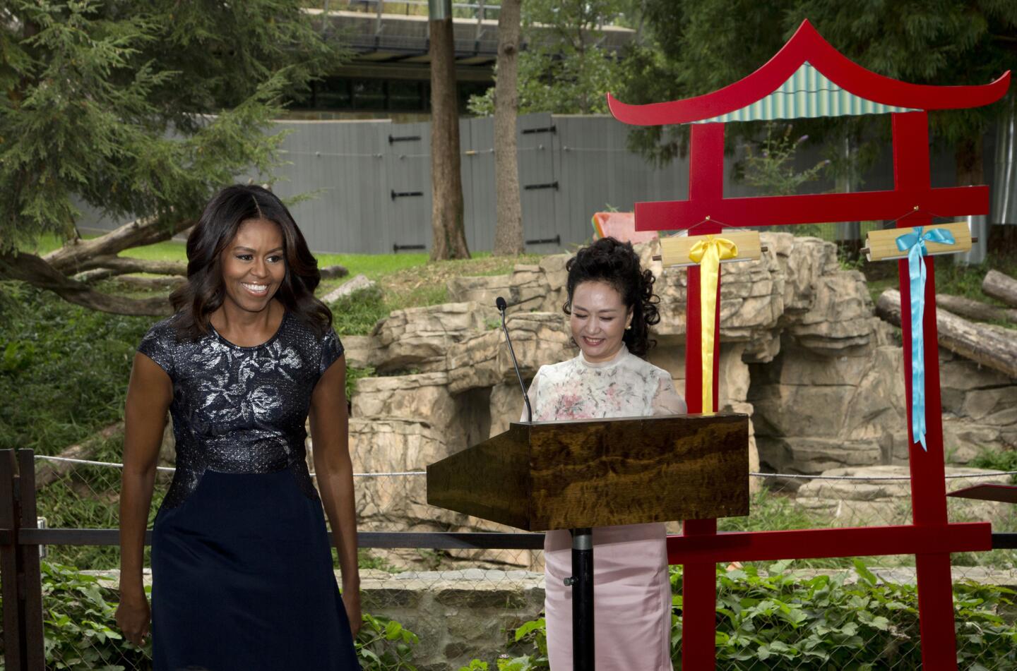 Michelle Obama at the Smithsonian's National Zoo