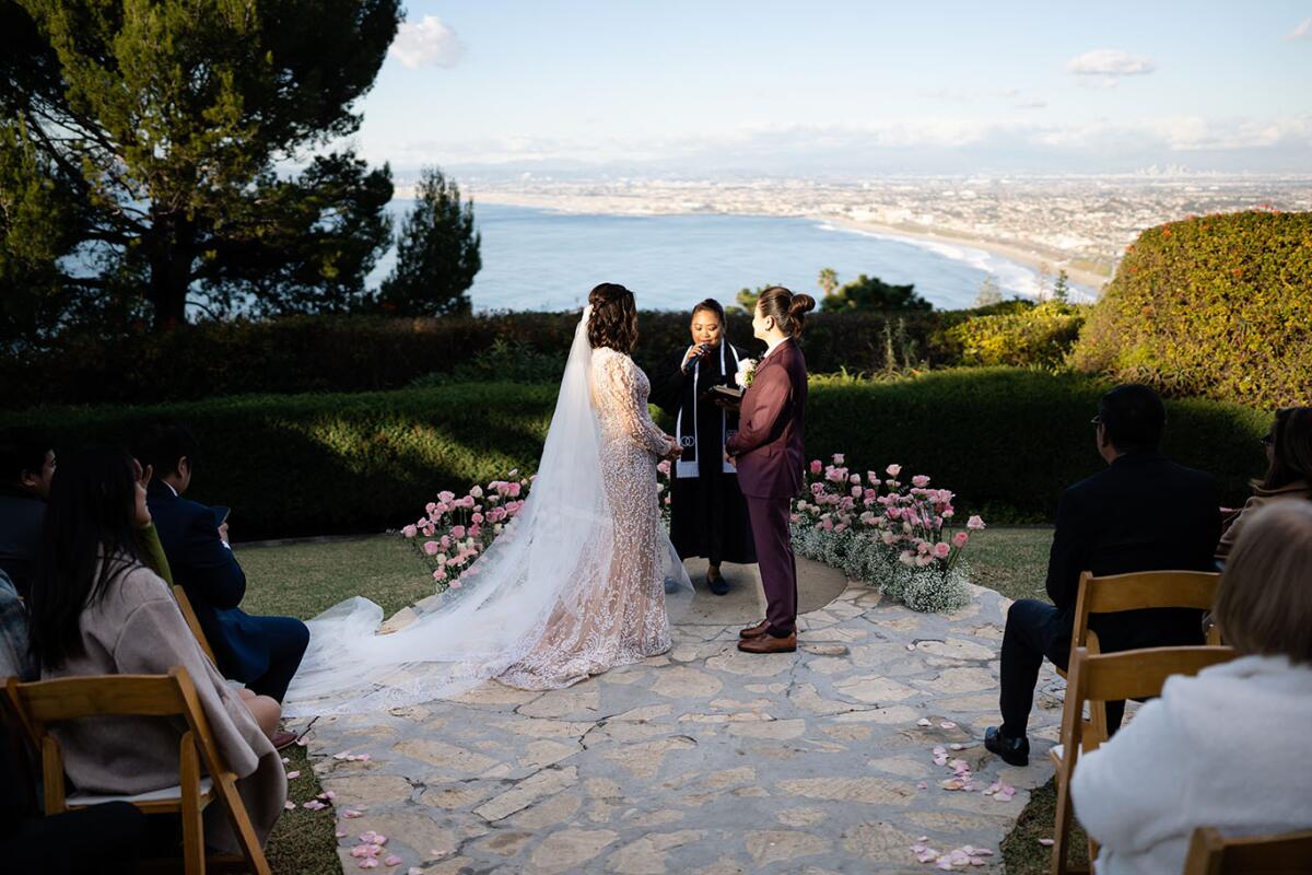 Chic & April happily married at La Venta Inn in Palos Verdes CA.