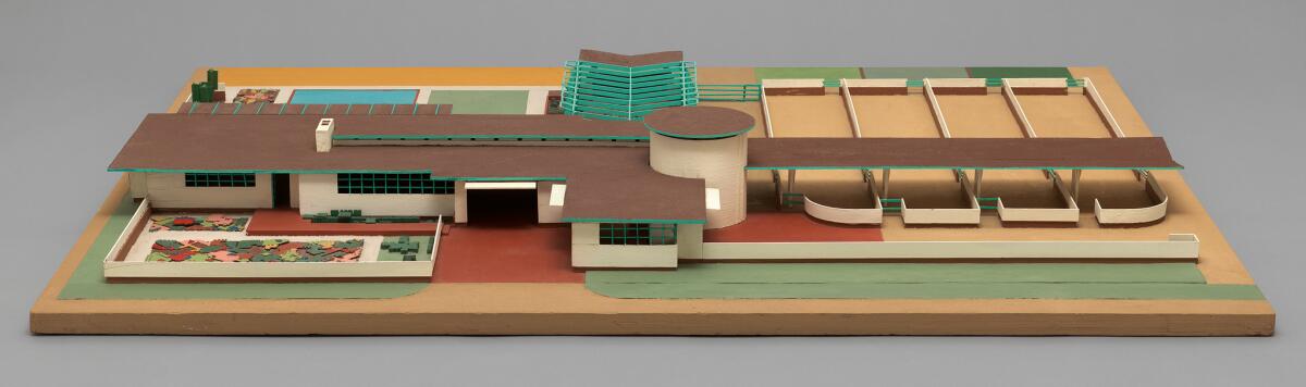 A model of Wright's Davidson Little Farms Unit, 1932–33. (Jonathan Muzikar)