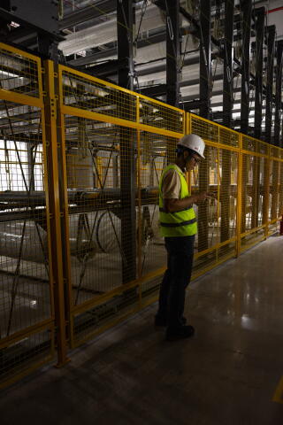 Production manager Richard Nguyen at Swedish company Autoliv's airbag production facto
