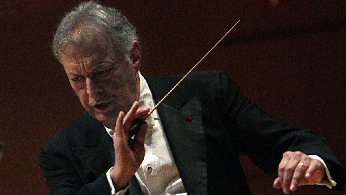 Conductor Zubin Mehta leads the L.A. Phil in an all-Brahms program on Sunday.