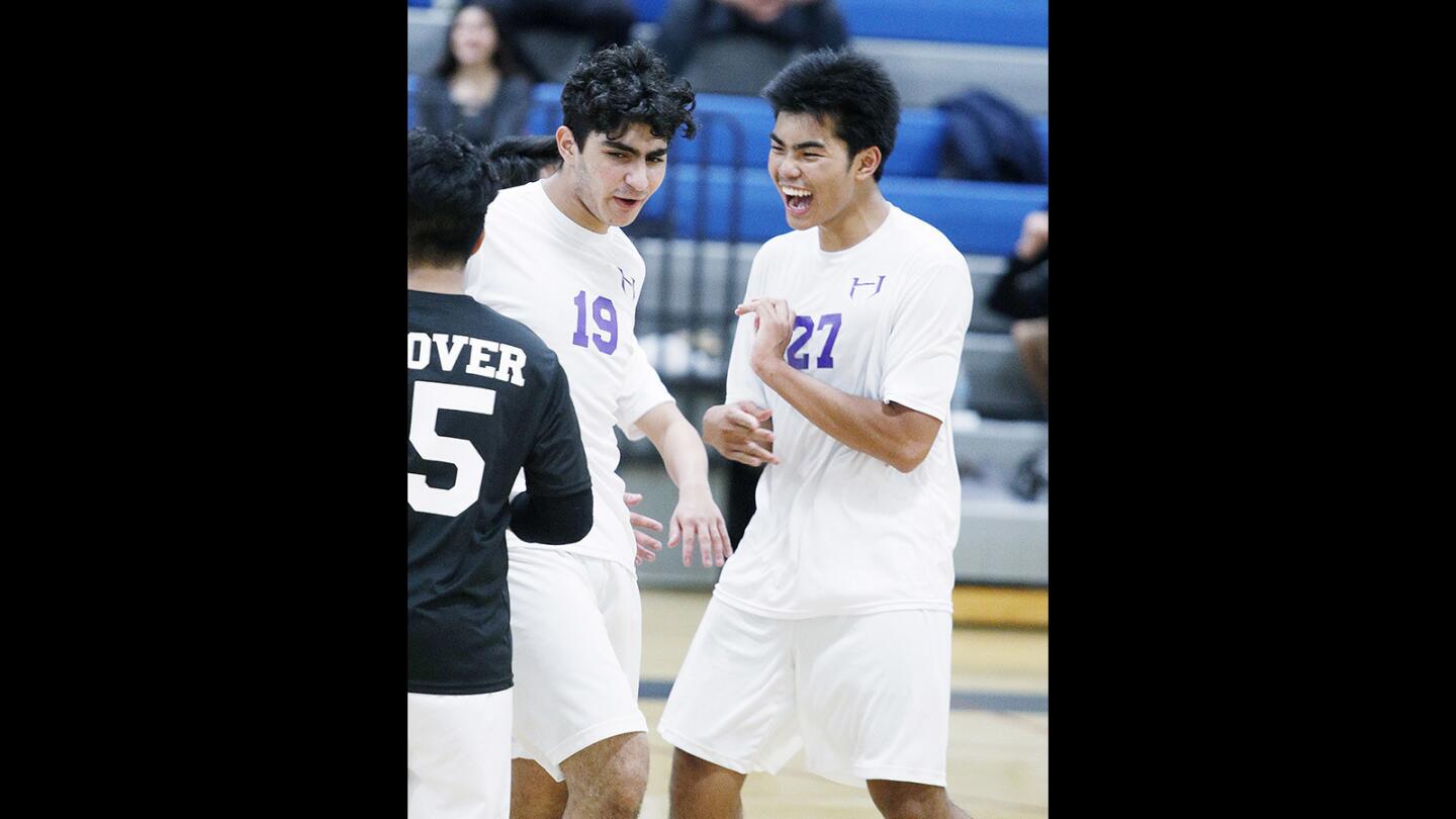 Photo Gallery: Burbank vs. Hoover in Pacific League boys' volleyball