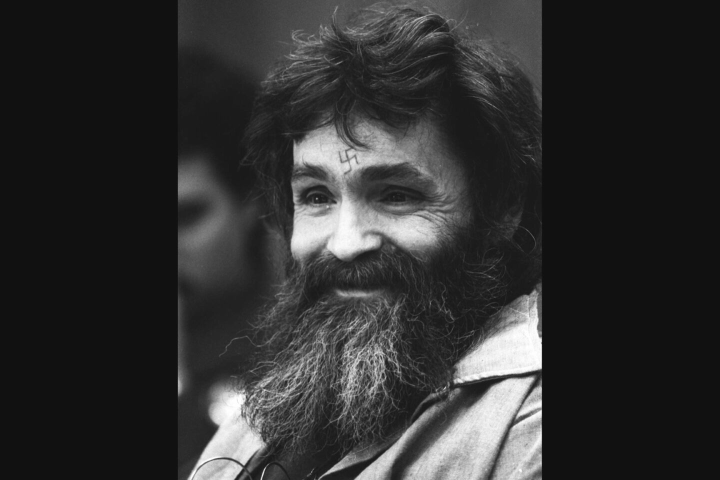 Charles Manson receives the news that he was denied parole in 1997, for the ninth time in March, 1997.