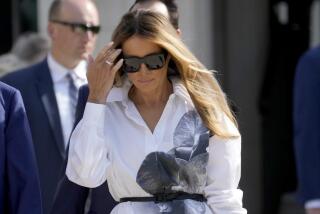 FILE - Former first lady Melania Trump leaves after voting in the Florida primary election in Palm Beach, Fla., March 19, 2024. After Melania Trump missed key events in her husband's campaign, she told reporters asking about her thin schedule to “stay tuned.” But in the months since, she has largely refrained from public appearances. (AP Photo/Wilfredo Lee, File)