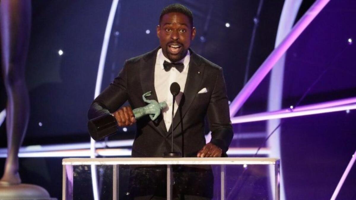 Sterling K. Brown won the award for lead actor in a drama series for his work on "This Is Us" at the 24th Screen Actors Guild Awards.
