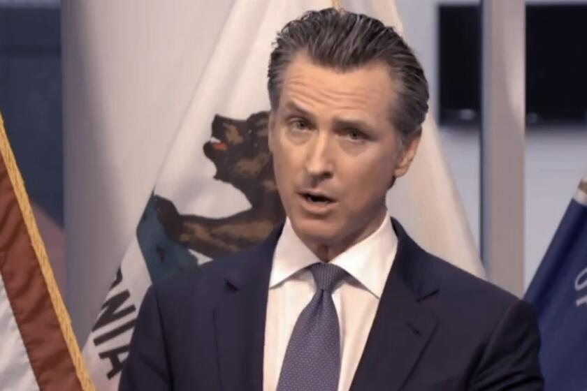Gov. Gavin Newsom said Monday that he is closing parking lots at California’s state parks in order to deter people from congregating and unintentionally spreading the novel coronavirus.
